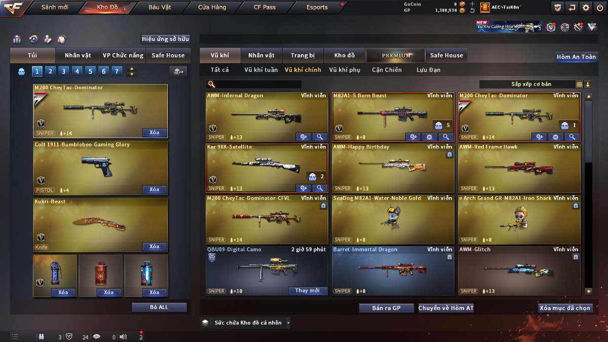shop acc cf uy tin gia re